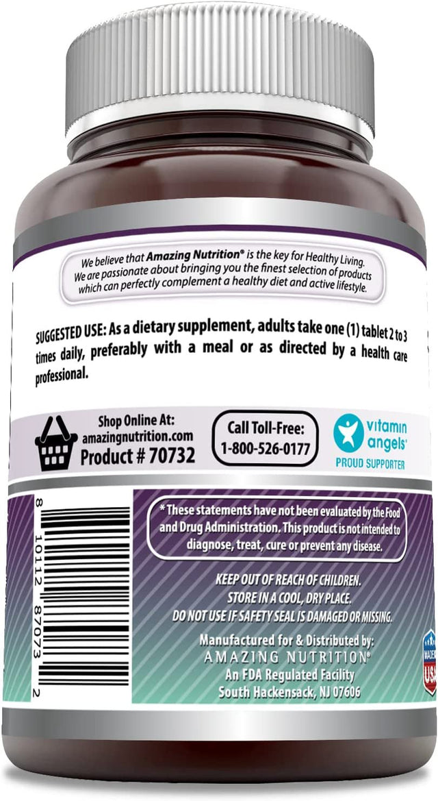 Amazing Formulas MSM (Methylsulfonylmethane) Dietary Supplement 1000Mg, 100 Tablets (Non-Gmo, Gluten Free) per Bottle - Promotes Joint Health, Detoxification, Supports Healthy Hair, Skin and Nails