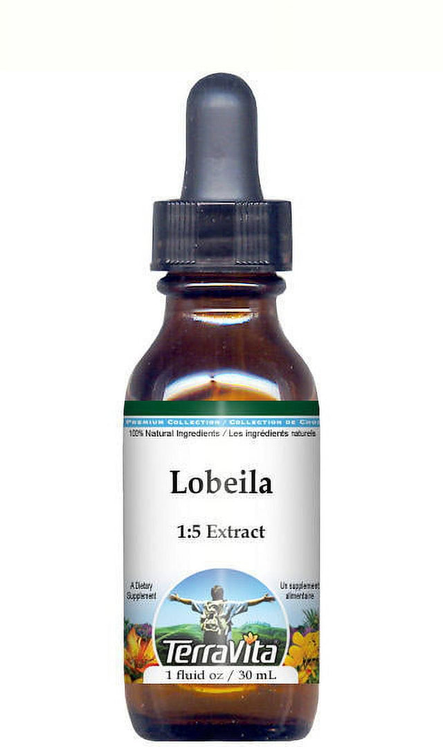 Terravita Lobelia Glycerite Liquid Extract (1:5) - No Flavor, (1 Oz, 1-Pack, Zin: 517047)