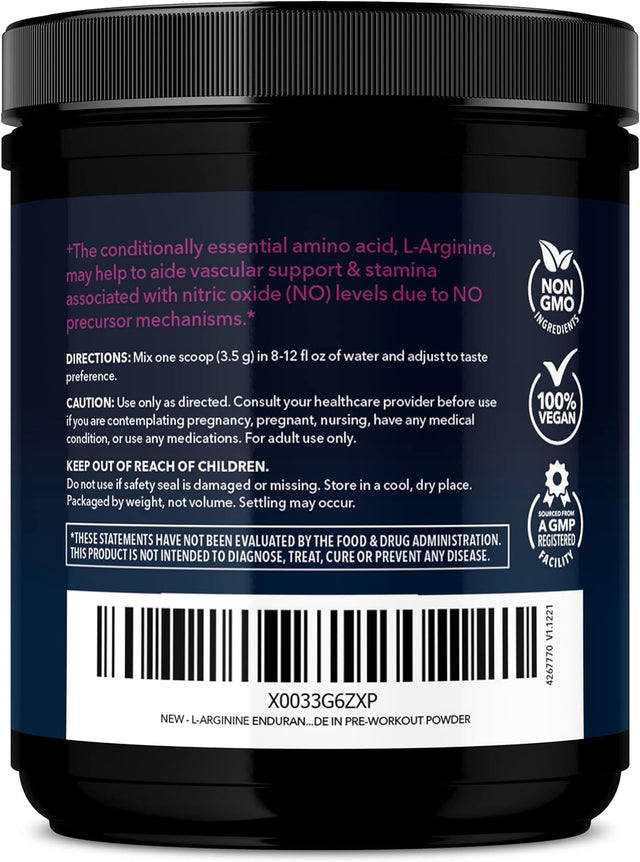 HAVASU NUTRITION L Arginine Powder | L-Arginine L-Citrulline Organic Beet Root and S7 Plant-Based Ingredients for Pre Workout Post Nitric Oxide Supplements Men & Women Mixed Berry