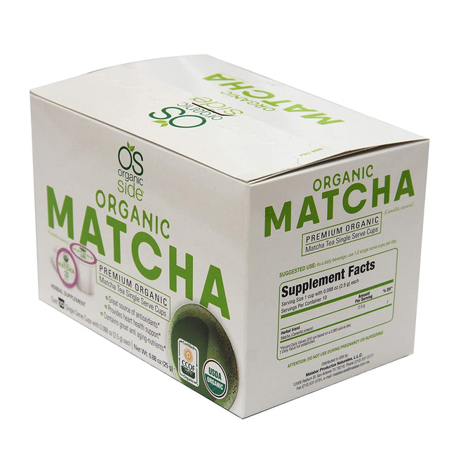 Greenside Detox Herbal Tea Single Serve Cups Matcha - Contains Anti-Aging Nutrients and Antioxidants - Herbal Body Supplements - 10 Cups (3-Gram Serving/Cup)