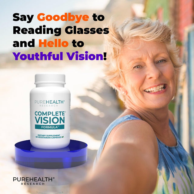 Complete Vision Formula by Purehealth Research - Natural Eye Vitamins with Lutein and Zeaxanthin, 60 Capsules