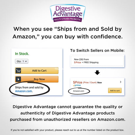 Digestive Advantage 2 Billion CFU Multi-Strain Probiotic Gummies (65 Count), Helps Relieve Minor Abdominal Discomfort & Occasional Bloating*, Supports Digestive & Immune Health*