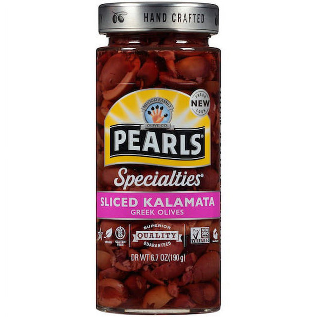 (Price/Case)Pearls Olives Sliced Kalamata, 6.7 Ounces, 6 per Case