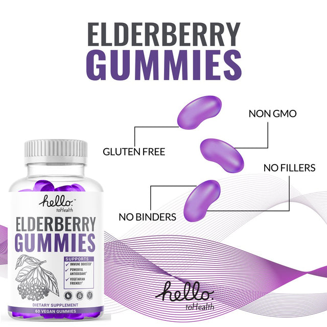 Complete Elderberry Gummies with Vitamin C and Zinc - Total Immune Support Gummies - All-Day Immune System Booster for Men and Women - (60 Gummies)