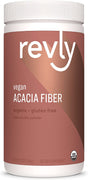 Amazon Brand - Revly Organic Acacia Fiber Powder, Supports Digestive Health, Unflavoured, 12 Ounce, 52 Count, Vegan