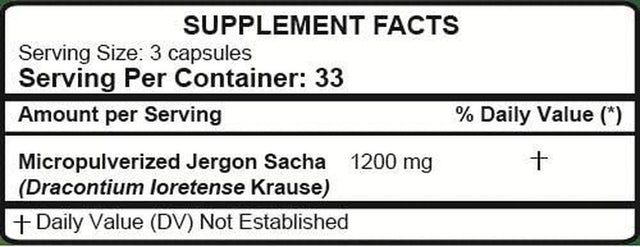 Hanan Jergon Sacha | 100 Capsules | Naturally Aids in Supporting Healthy Respiratory Functions and Immune Support