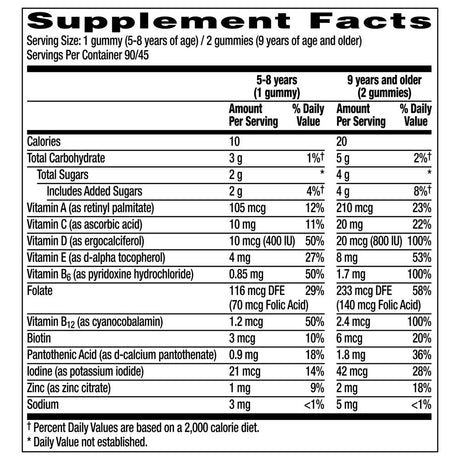 Centrum Kids' Organic Multigummies, Kids Multivitamin Gummies, Organic Multivitamin for Immune Support, Muscle Function, and Brain Health - 90 Count