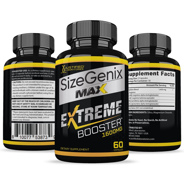 (10 Pack) Sizegenix Max Men’S Health Supplement 1600Mg 600 Capsules