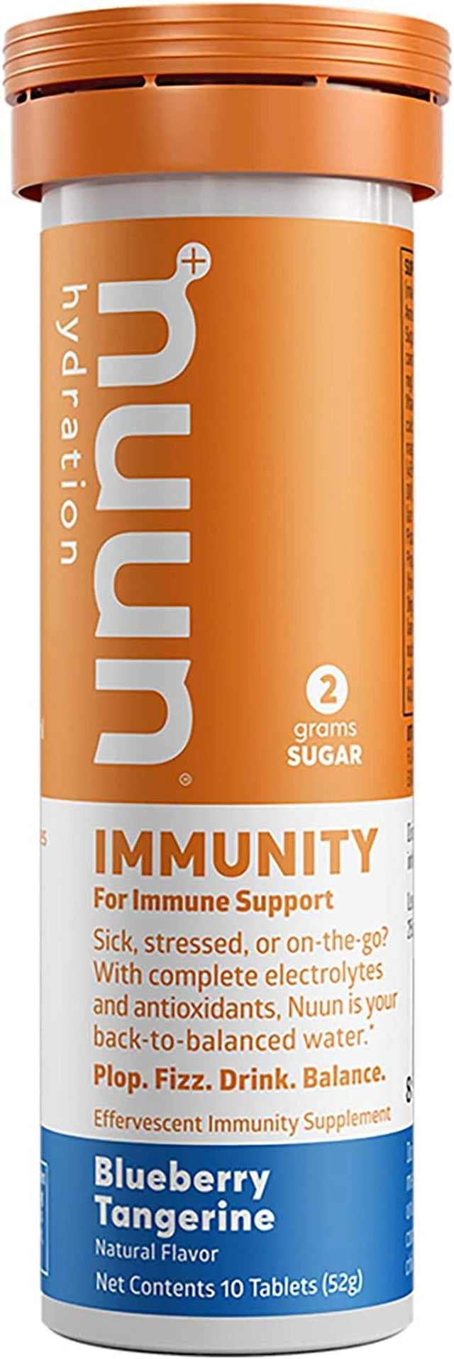 Nuun Immunity: Blueberry Tangerine Enhanced Hydration Tablets(2-Pack of 10 Tabs)10