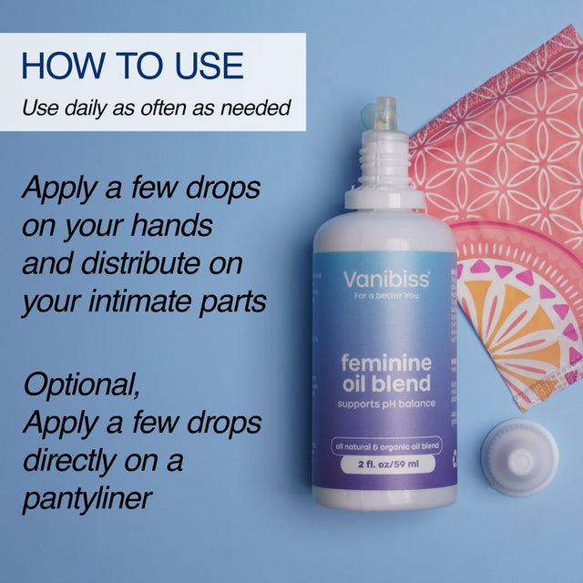 Vanibiss Feminine Oil Blend - Vaginal Odor, Dryness, Ph Balance and Ingrown Hairs (2Fl.Oz)