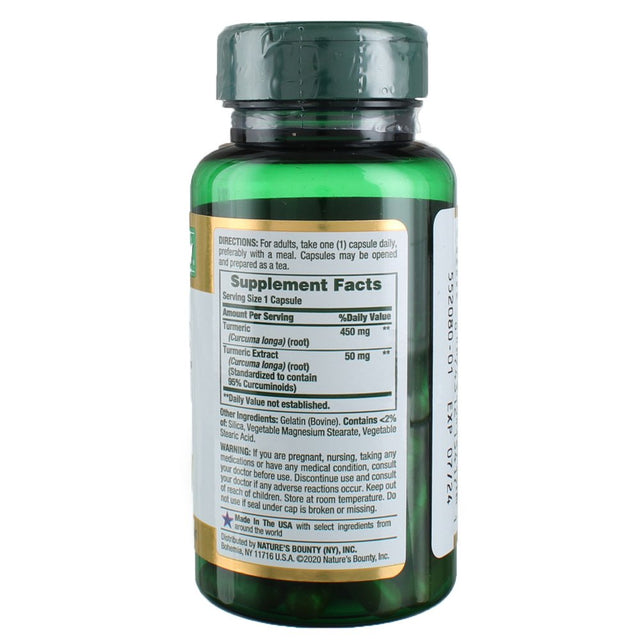 Natures Bounty Turmeric -- 450 Mg - 60 Capsules