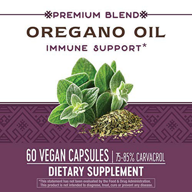 Nature'S Way Oregano Oil Premium Blend, Immune Support*, Vegan, 60 Capsules