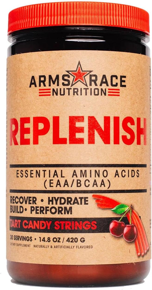 Arms Race Nutrition Replenish Essential Amino Acids (EAA/BCAA) 30 Servings (Tart Candy Strings)