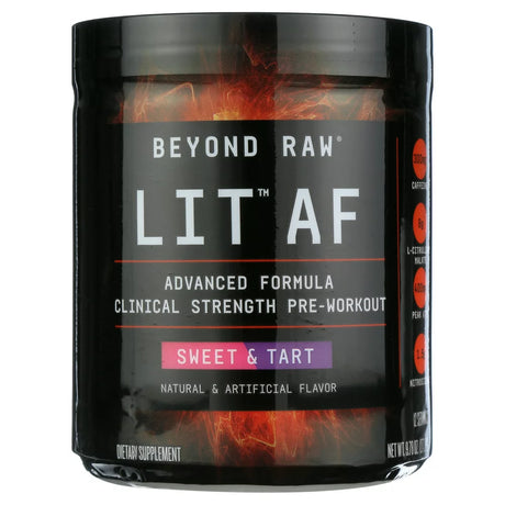 Beyond Raw® LIT™ AF Pre-Workout Powder, Sweet & Tart, 9.78 Oz