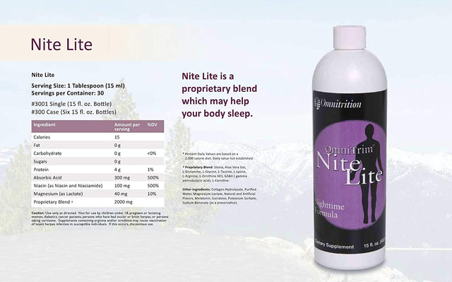 Omnitrition Omni Drop Program Bundle - the "FAB4" Includes: Omni Drops Diet Drops with Vitamin B12 - 4 Ounce Bottle with Program Guide, Omni IV with Glucosamine, Omnitrim Nite Lite, Fiber N Mor