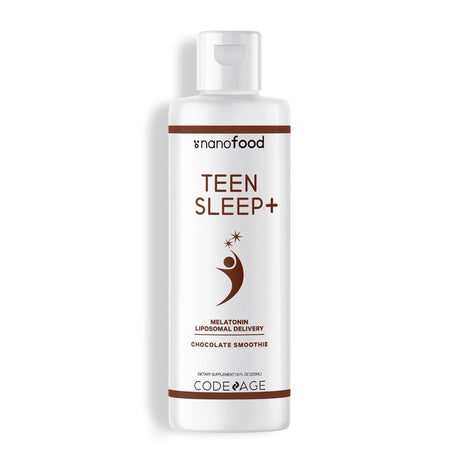 Codeage Nanofood Liposomal Teen Sleep + Liquid Melatonin, Vitamin E, Vegan, Non-Gmo, 3-Month Supply, 8 Fl Oz