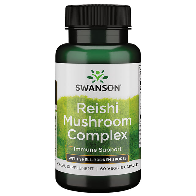 Swanson Super Potent Reishi Mushroom 15:1 Extract Complex for Immune Health Support 60 Veggie Capsules