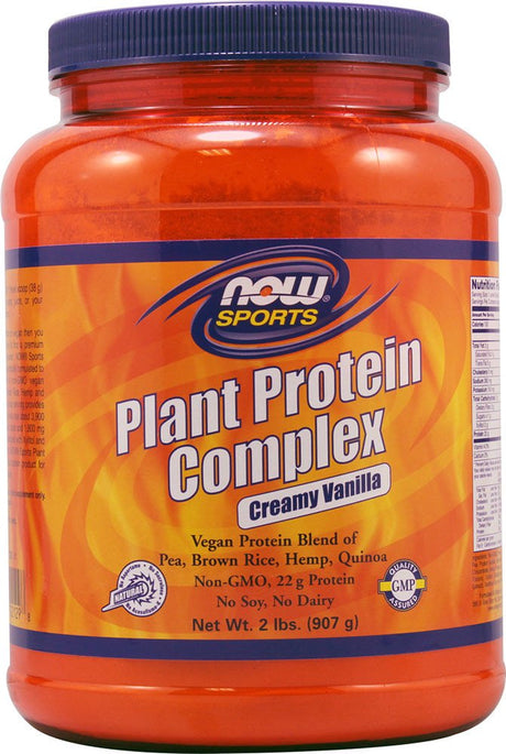 NOW Sports Plant Protein Complex Creamy Vanilla -- 2 Lbs