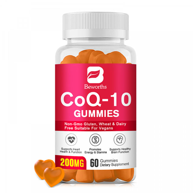 BEWORTHS Coq10 Gummies 200Mg Support Promotes Cardiovascular Heart Health Vegan Gluten Free Ultra High Absorption - 60 Count