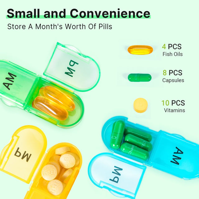 Zoksi Monthly Pill Organizer 2 Times a Day, One Month Pill Box with AM and PM, 30 Day Medicine Container with 31 Portable Compartments for Daily Vitamin or Supplements