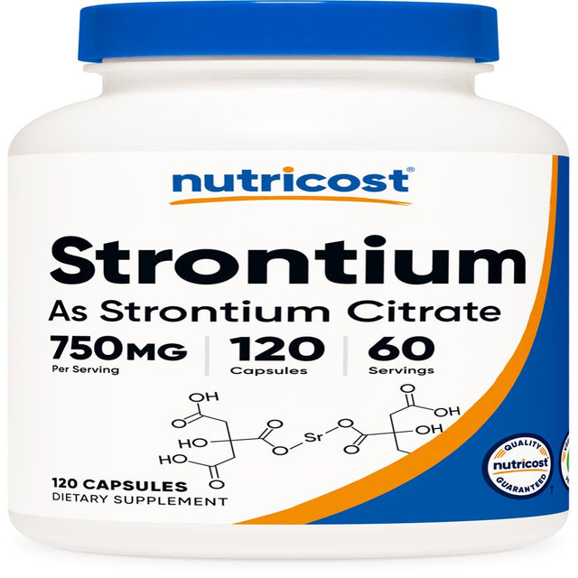 Nutricost Strontium Capsules 750Mg, 120 Capsules, Supplement