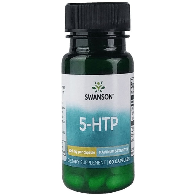 Swanson Ultra Maximum Strength 5-HTP Vegetarian Capsules, 200Mg, 60 Count