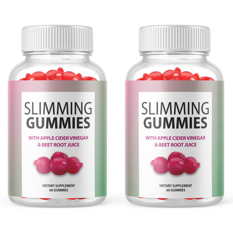 (2 Pack) Slimming Gummies with ACV - Supplement for Weight Loss - Energy & Focus Boosting Dietary Supplements for Weight Management & Metabolism - Fat Burn - 120 Gummies