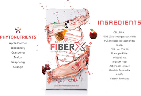 Renatar Fiber X Natural High Fiber Prebiotic Phytonutrient Colon Cleanse (3Box X7 Sachets)