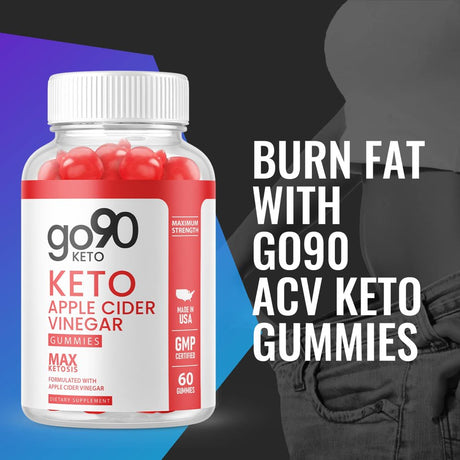 (2 Pack) Go90 Keto ACV Gummies - Supplement for Weight Loss - Energy & Focus Boosting Dietary Supplements for Weight Management & Metabolism - Fat Burn - 120 Gummies