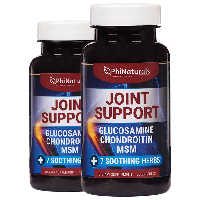 Glucosamine Chondroitin (Pack of 2) Capsules – MSM – Joint Supplements by Phi Naturals