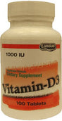 Landau Kosher Vitamin D3 1000 IU - 100 Tablets