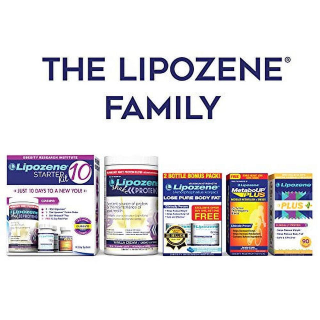 Lipozene Diet Pills - Weight Loss Supplement - Appetite Suppressant and Control - 60 Capsules - No Stimulants No Jitters