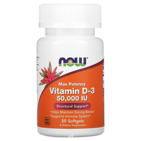 Now Vit D-3 50,000 Iu 50 Sgels, Pack of 2