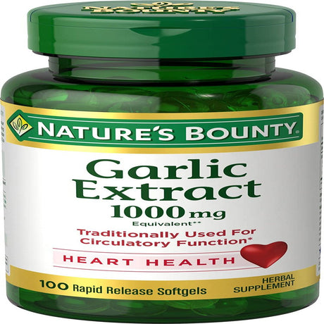 Nature'S Bounty Garlic Extract 1000 Mg Softgels 100 Ea (Pack of 2)