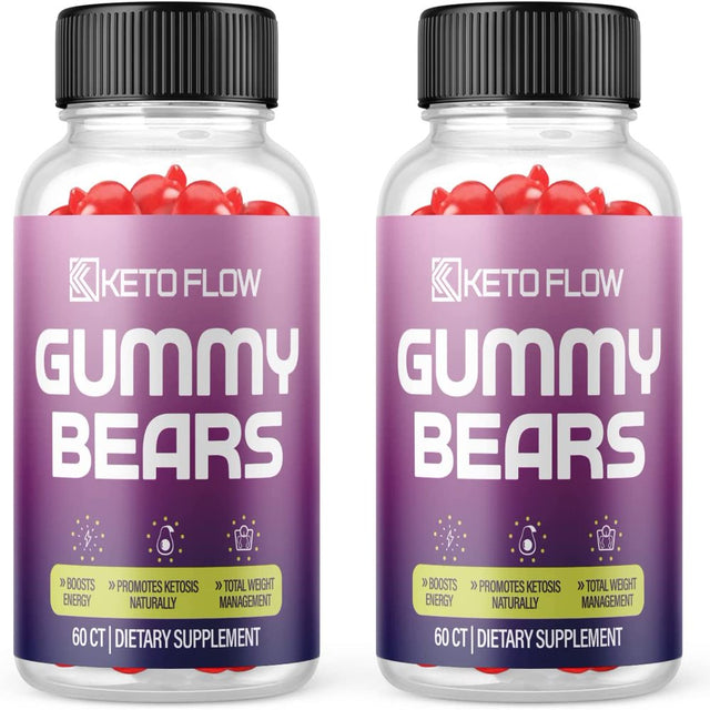 (2 Pack) Keto Flow Gummies - Supplement for Weight Loss - Energy & Focus Boosting Dietary Supplements for Weight Management & Metabolism - Fat Burn - 120 Gummies