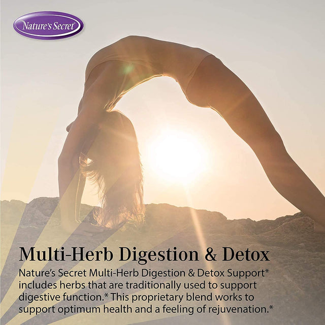 Nature'S Secret Multi Herb Digestion & Detox Support - Promotes Healthy Digestive Function, Rejuvenation & Powerful Cleansing, 275 Tablets, with a Pill Case