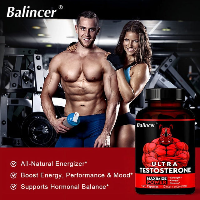 Balincer Men'S Testosterone Booster - Increase Energy, Endurance, Reduce Fatigue, Dietary Supplement Capsules