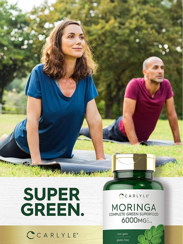 Moringa Oleifera | 6000 Mg | 180 Powder Capsules | by Carlyle