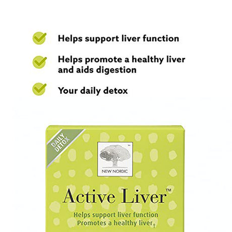 New Nordic Active Liver | Daily Detox & Repair Supplement | Milk Thistle, Artichoke & Turmeric | Swedish Made | 30 Count (Pack of 1)