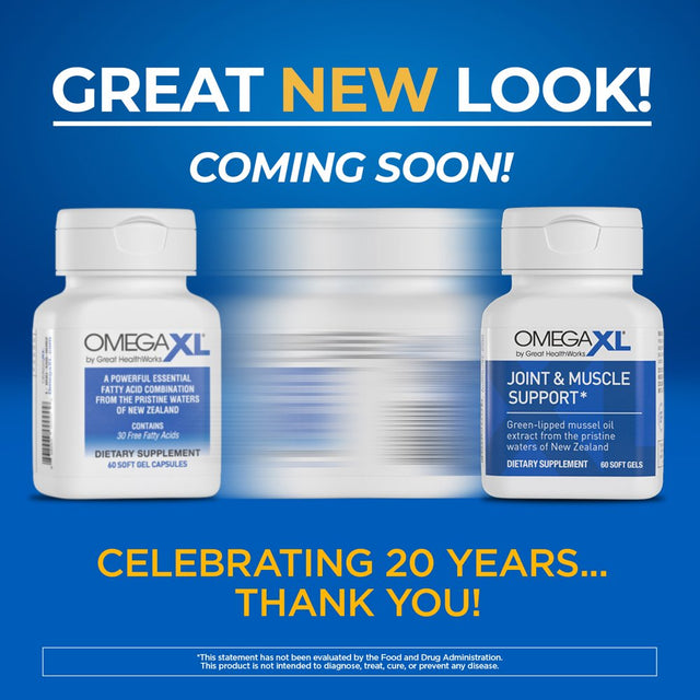 Omegaxl Joint Support Supplement - Natural Muscle Support, 60 Softgels & Vitaminxl D3 High Potency Daily Vitamin D 5000 IU 125Mcg Immune Support Supplement (30 Softgels)