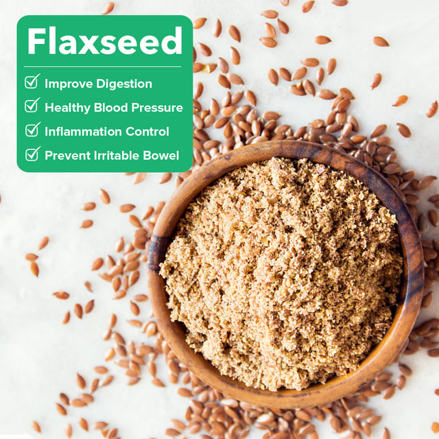 Sanar Naturals Ground Flaxseed, 8 Oz - Dietary Fibers for Digestive Support and Weight Management