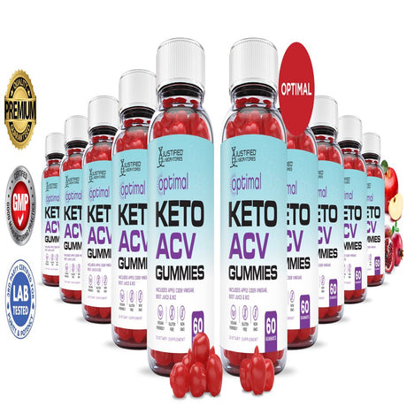 (10 Pack) Optimal Keto ACV Gummies 1000MG Dietary Supplement 600 Gummys