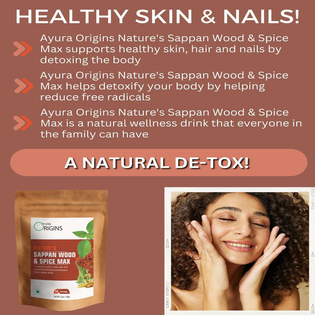 Nature'S Sappan Wood & Spice Max - Supports Wellness for Hair, Nails and Skin - Herbal Supplement 3.5Oz 50 Servings