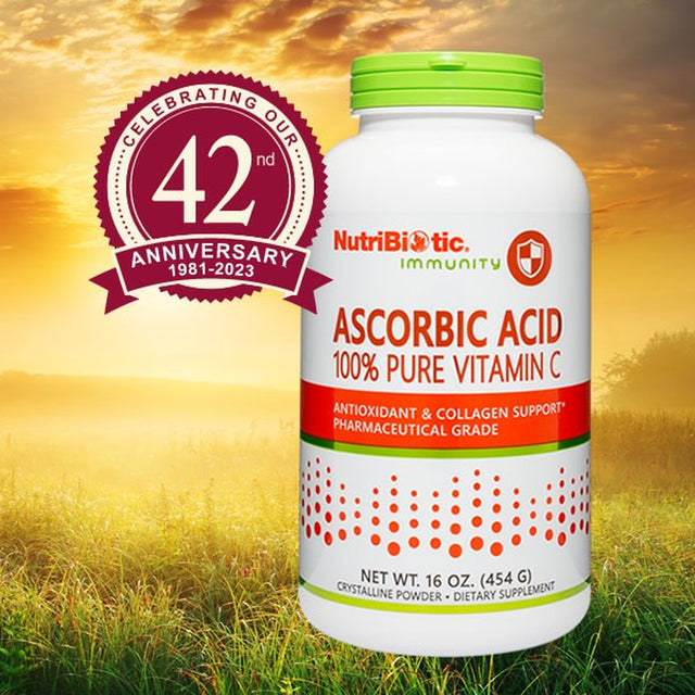 Nutribiotic Ascorbic Acid Vitamin C Powder, 16 Ounce