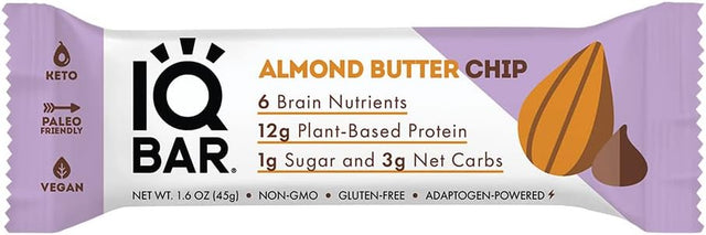 I Brain and Body Keto Protein Bars Almond Butter Chip, 1.6 Oz, 4 Ct