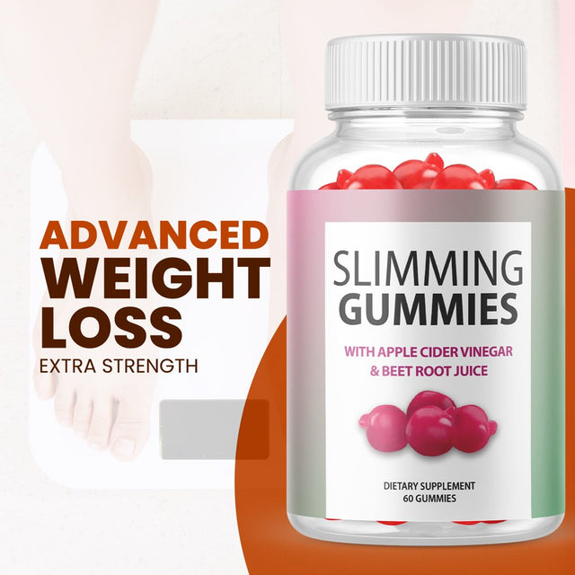 (1 Pack) Slimming Gummies with ACV - Supplement for Weight Loss - Energy & Focus Boosting Dietary Supplements for Weight Management & Metabolism - Fat Burn - 60 Gummies