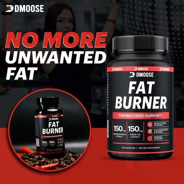 Dmoose Fat Burner Supplement, Expedites Metabolism, Reduces Cravings and Lowers