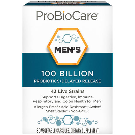 Probiotic for Men - 100 Billion Cfus - Supports Digestive Health (30 Vegetable Capsules)