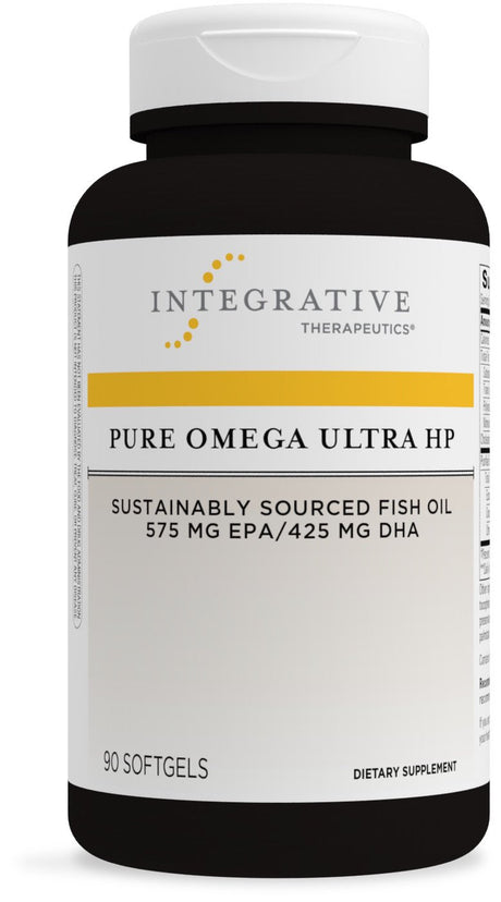 Integrative Therapeutics Pure Omega Ultra HP 1392 Mg- Omega-3 Fatty Acid Supplement from Fish Oil, with EPA and DHA - Gluten-Free - Sustainably Sourced - 90 Softgels