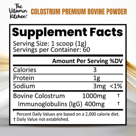 Colostrum Powder Supplement for Immune Support, Skin Health, Muscle Recovery & Gut Health – 40% Igg Advanced Bovine Colostrum Superfood Powder – Unflavored, Non-Gmo Made in USA – (60 Servings)